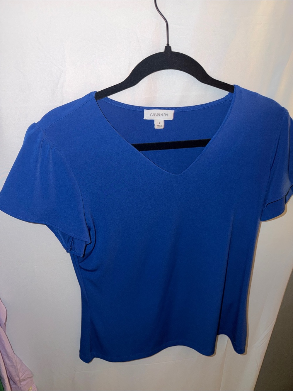 Calvin Klein Cobalt V-Neck Short Sleeve Tee